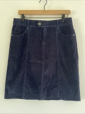 Corduroy Mini Skirt Navy 100% Cotton Faded Glory Women’s 4 2/$15